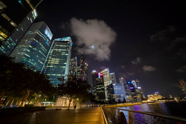istock view of the night metropolis. lluminated skyscrapers 1310878485