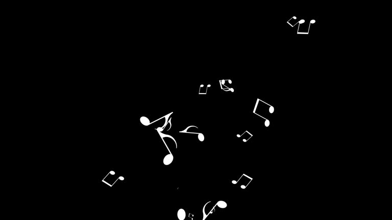 White Note Animated Animated Clipart Radio And Musical Notes
