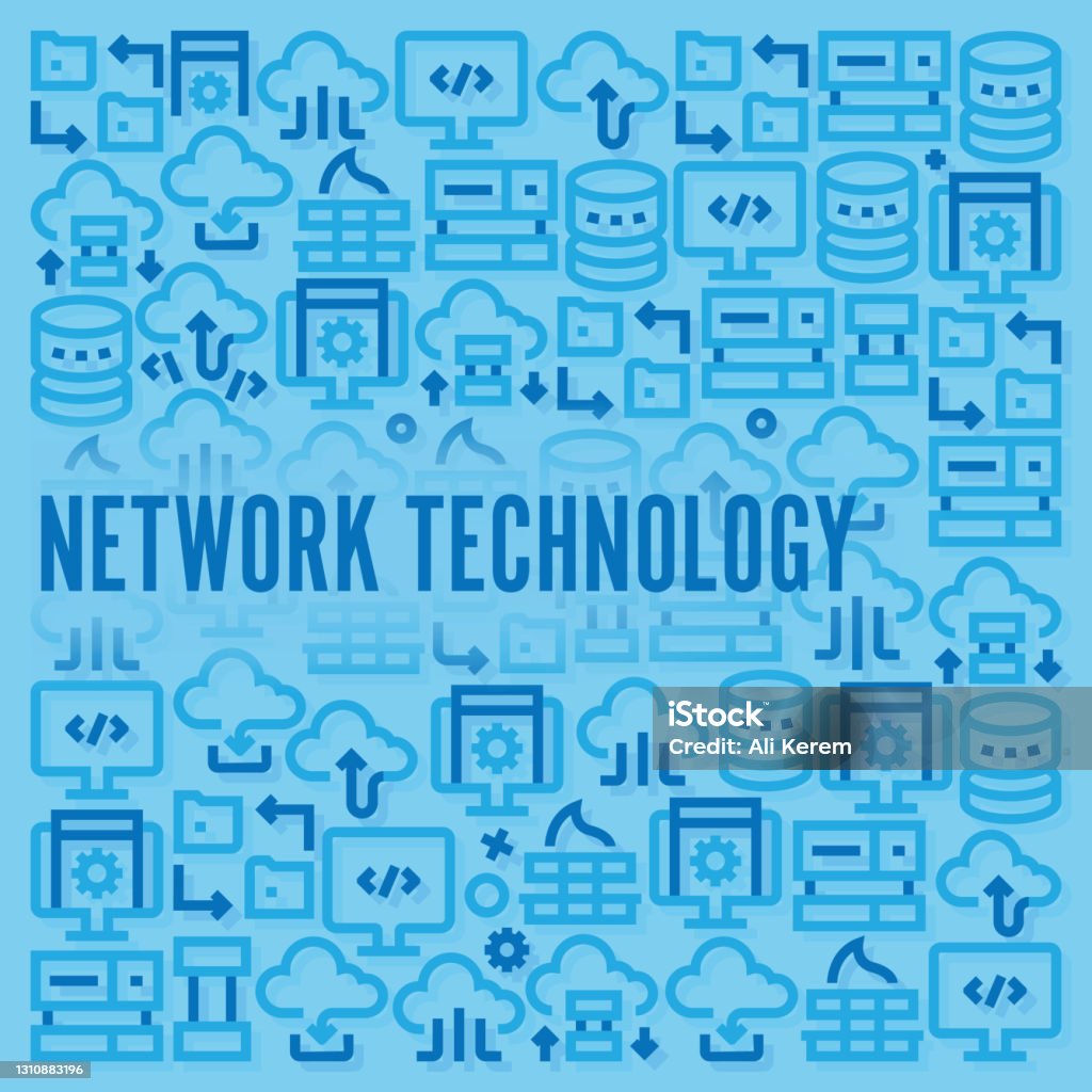 Network Technology Pattern Stock Illustration - Download Image Now ...