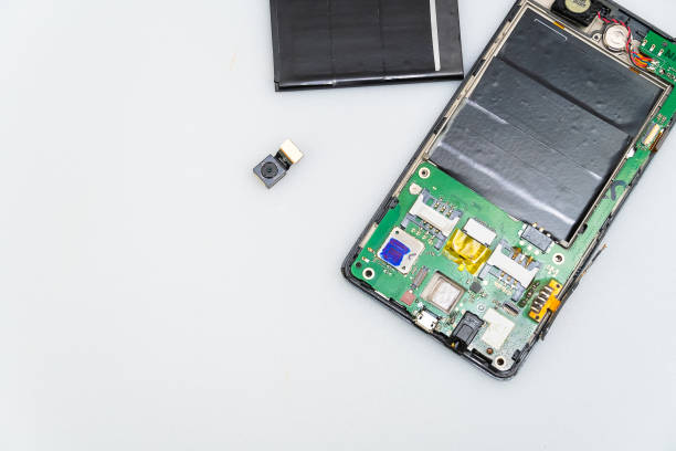 istock Repair the mobile phone on the white table copy space. 1310883728