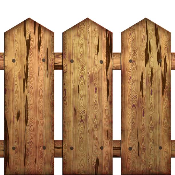 A fence made of boards seamless texture wood illustration