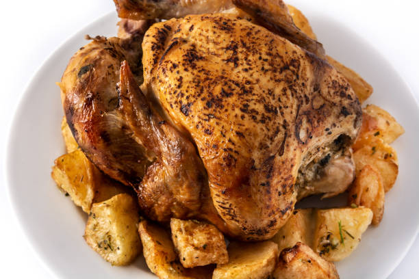 istock Homemade roasted chicken with potatoes 1310885876