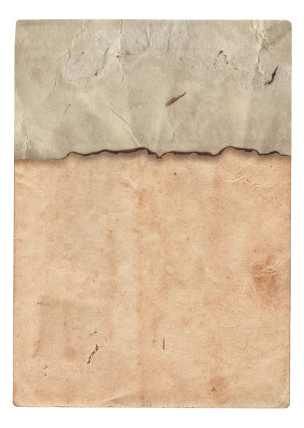 Old vintage rough texture retro paper with stains and scratches background stock photo