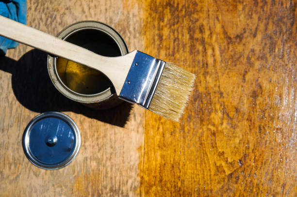 istock Brush and oil varnish paint 1310886769