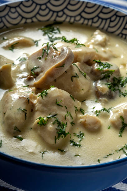 istock Chicken stew with mushrooms and cream 1310889785