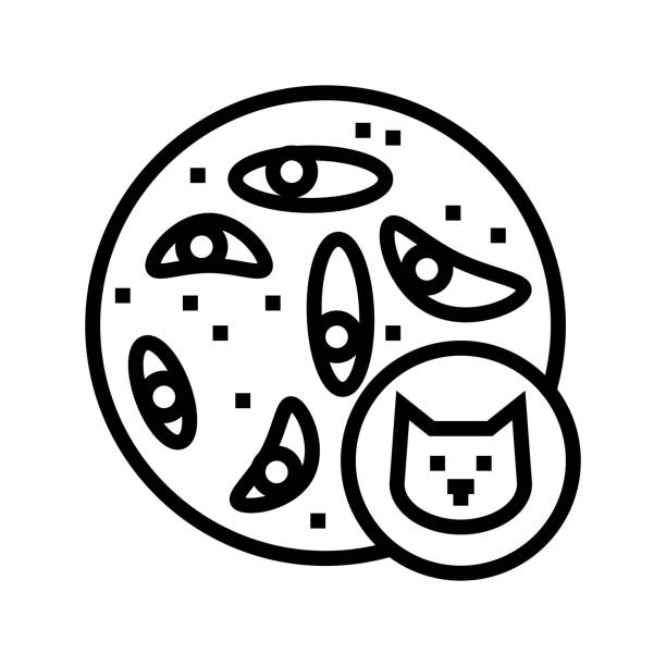 epithelial tissue line icon vector illustration epithelial tissue line icon vector. epithelial tissue sign. isolated contour symbol black illustration salivary gland surgery stock illustrations