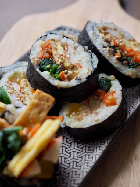 istock Korean traditional food kimbap, cooking 1310890887
