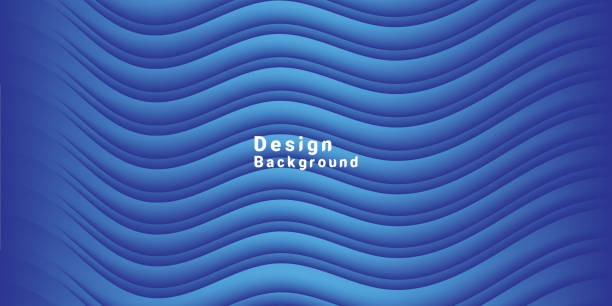 istock Blue curves and the waves of the sea range from soft to dark vector background 1310891123