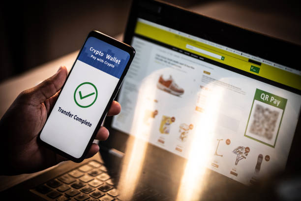 istock Mobile phone with QR pay app 1310892712