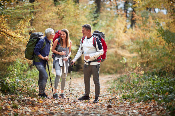 istock Hikers at pause of hiking 1310894041