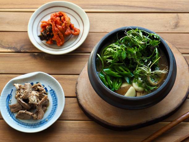 istock Korean food Shepherd's purse Soybean Paste Soup 1310894247