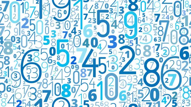 Vector illustration of Numbers vector background