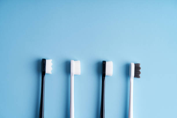 istock Trendy soft-bristled toothbrushes. Popular toothbrushes. Hygiene trends 1310900117
