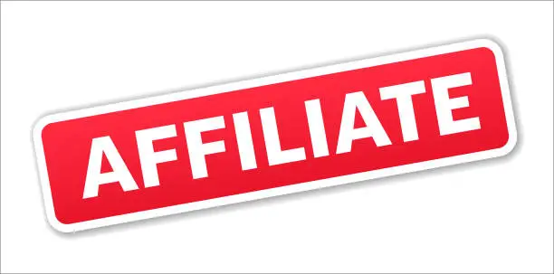 Vector illustration of Affiliate - Stamp, Banner, Label, Button Template. Vector Stock Illustration