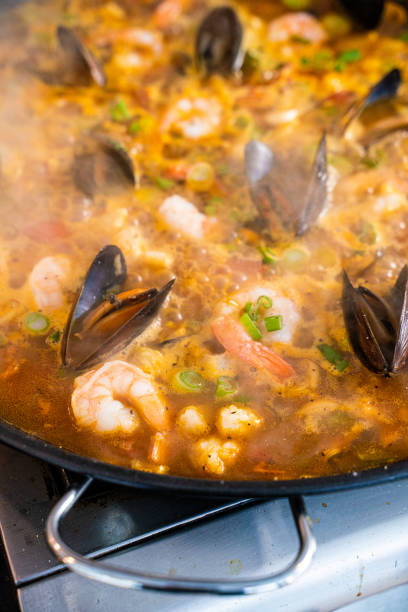 istock Homemade seafood paella 1310904061