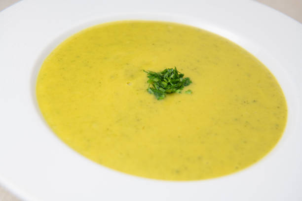 istock Recipe, soup, zucchini soup with Indian flavors, curcumin, curry 1310906847