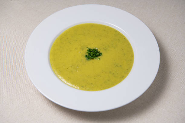 istock Recipe, soup, zucchini soup with Indian flavors, curcumin, curry 1310907545