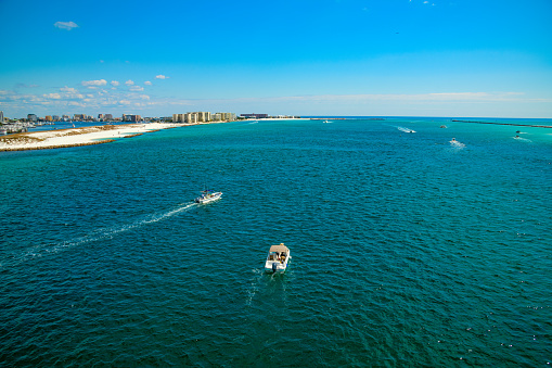 The beautiful harbor in Destin, Florida along the gulf coast.