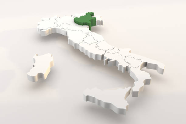 istock Italy map a 3d render isolated with Veneto italian regions 1310913301