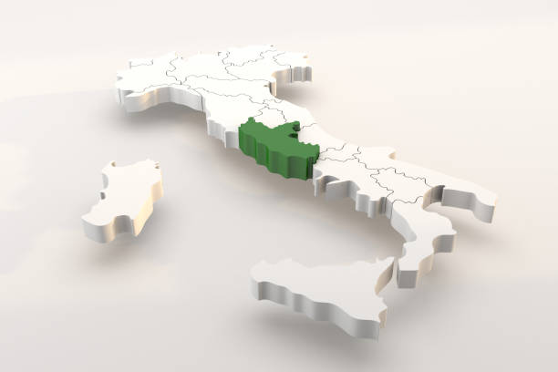 istock Italy map a 3d render isolated with Lazio italian regions 1310913317