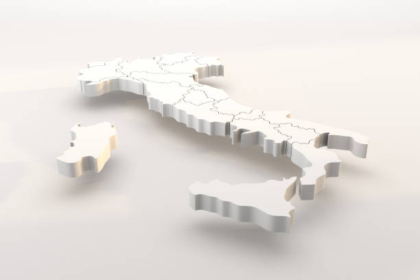 istock Italy map a 3d render isolated with white italian regions 1310913321