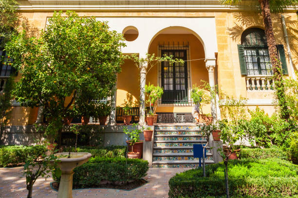 The Museum Sorolla located in Madrid, Spain The Museum Sorolla or Museo Sorolla is a museum located in Madrid, Spain. It features work by the artist JoaquÃn Sorolla. spanish flower pots stock pictures, royalty-free photos & images
