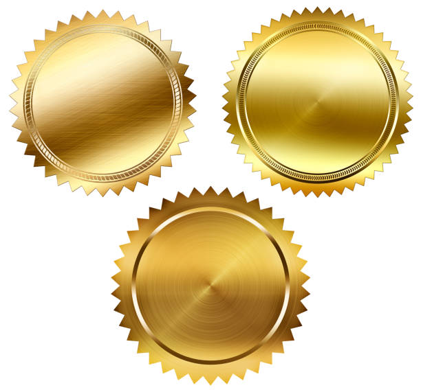 istock Golden Seal set  isolated 1310915146