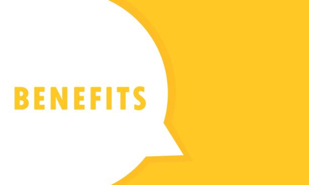 istock Benefits speech bubble banner. Can be used for business, marketing and advertising. Vector EPS 10. Isolated on white background 1310915864