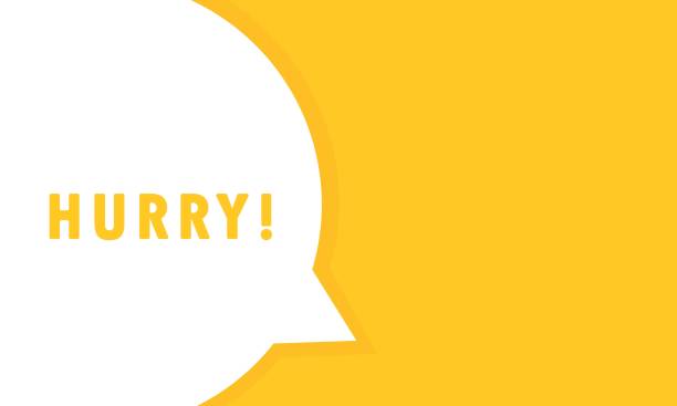 istock Hurry speech bubble banner. Can be used for business, marketing and advertising. Vector EPS 10. Isolated on white background 1310915889