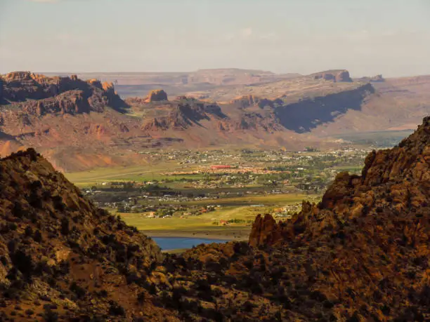 Photo of Edge of Moab, Utah, in a sheltered Valley