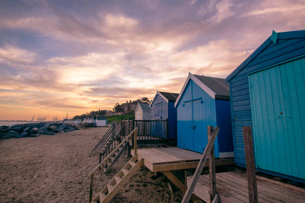 istock Sunset over the seafront at Felixstowe in Suffolk, UK 1310919945