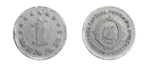 istock Yugoslavia one dinar coin on white isolated background 1310922305