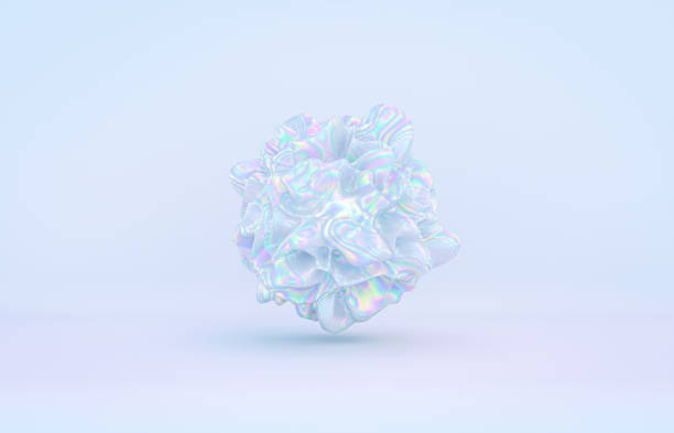 istock Abstract geometric crystal background, iridescent texture, faceted gem. 1310923101