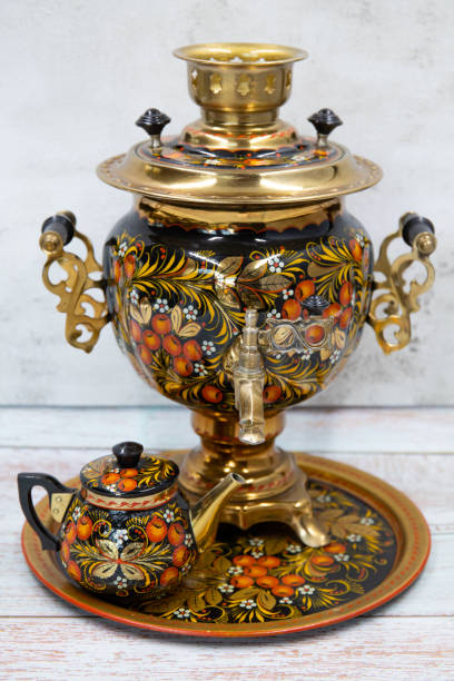 istock Russian electric samovar with a pot for brewing tea 1310924140