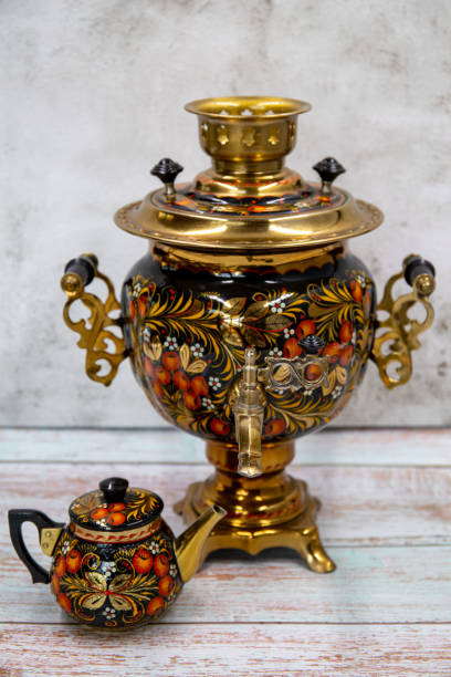istock Russian electric samovar with a pot for brewing tea 1310924144