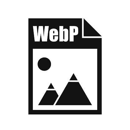 WebP File Icon, Flat Design Style