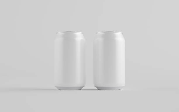 istock 12 oz. / 330ml Aluminium Can Mockup - Two Cans. Blank Label 1310934297