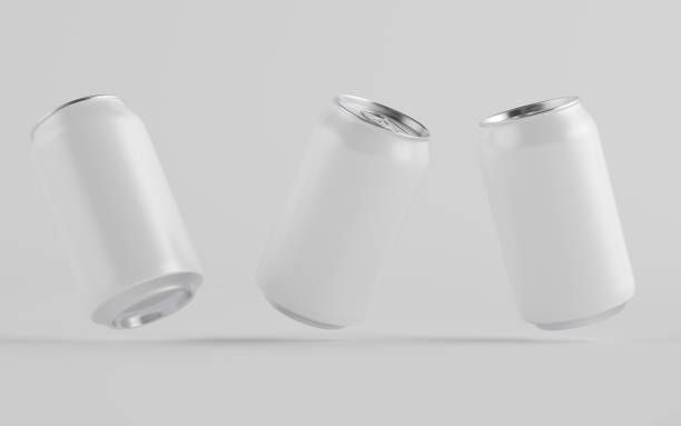 istock 12 oz. / 330ml Aluminium Can Mockup - Three Cans. Blank Label 1310934304