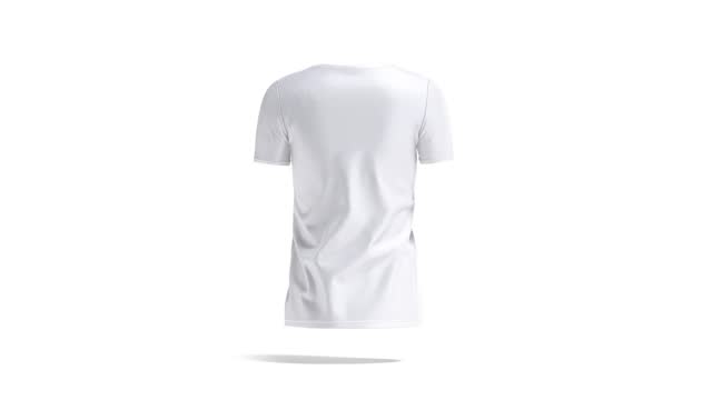 Blank white women t-shirt mockup, looped rotation
