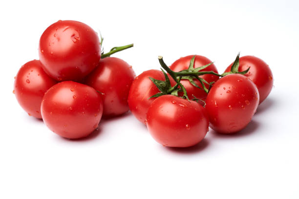 istock Italian tomatoes on vine isolated on white 1310939420
