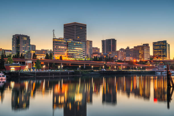 istock Tacoma, Washington, USA downtown skyline on Commencement Bay. 1310939569