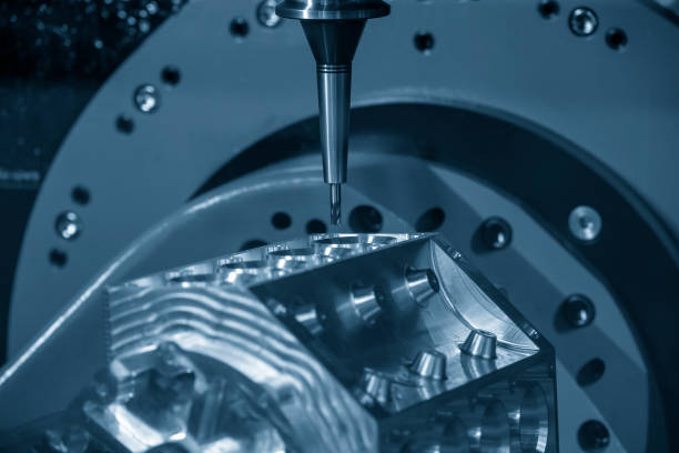istock The  5-axis machining center cutting the v8-engine cylinder block. 1310943882