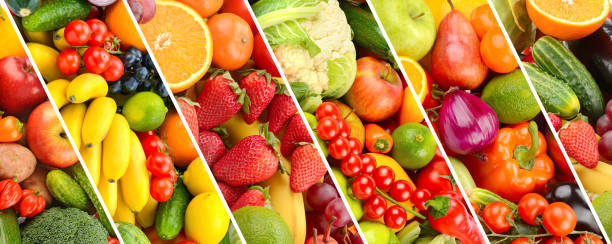 istock Collage bright vegetables and fruits 1310944174