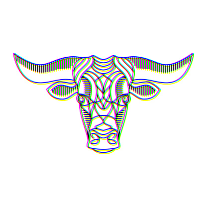 Glitch Effect Bull Logo Vector Animal Illustration Stock Illustration -  Download Image Now - Abstract, Bull - Animal, Cow - iStock