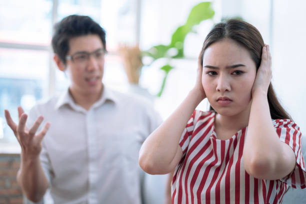 istock Asian lovers quarrel, Divorce problems, Unhappy couples and arguments at home. 1310949207