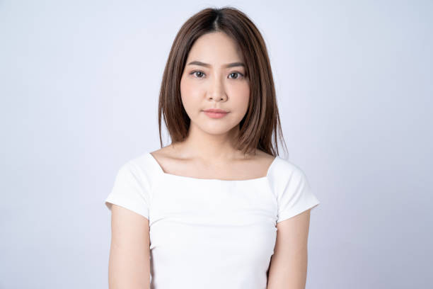 istock Young happy Asian woman smiled, Isolated on white background. 1310949410