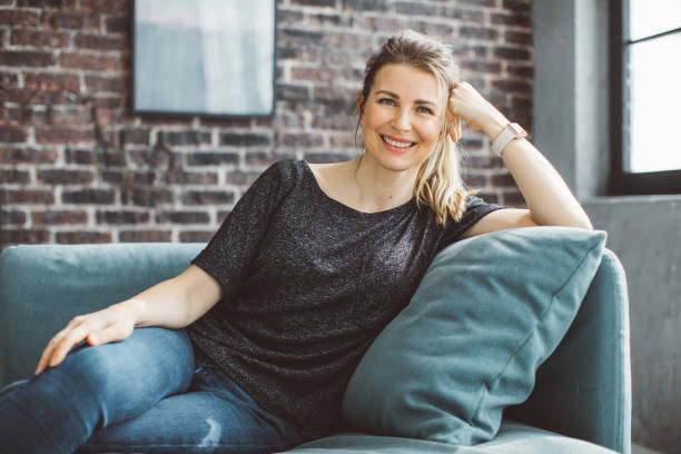istock Woman relaxing at home 1310952288