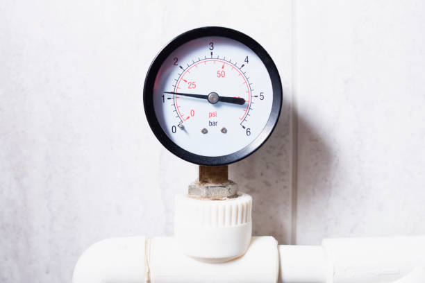 istock Manometer, water pressure gauge in the home heating system. 1310954631
