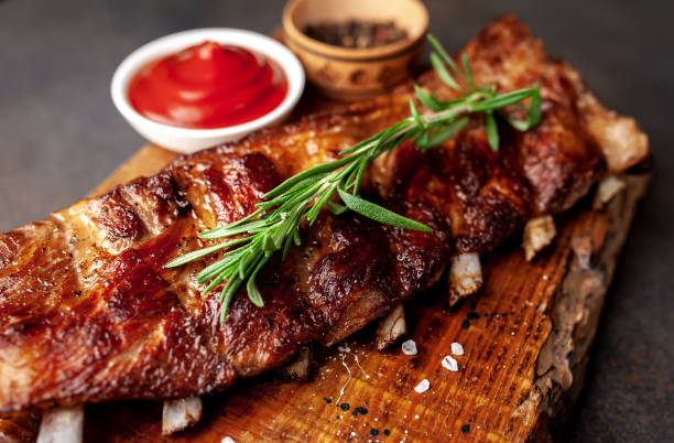 istock grilled pork ribs with spices on a stone background 1310955350