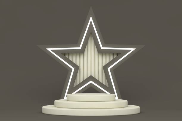 istock Modern 3D abstract background platform for product presentation. Empty product stand 1310961229